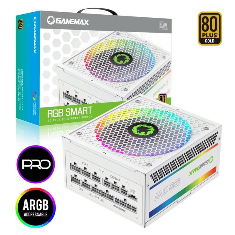 Блок живлення GameMax RGB850 PRO WH White, 850W