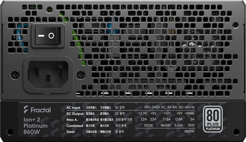 Блок питания Fractal Design FD-P-IA2P-860-EU Black, 860W