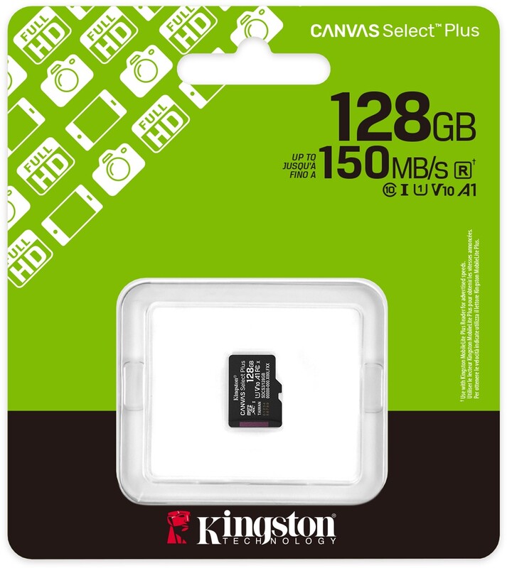 Карта пам`яті MicroSDXC 128GB UHS-I Class 10 Kingston Canvas Select Plus R150MB/s (SDCS3/128GBSP)