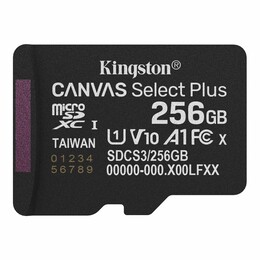 Карта пам`яті MicroSDXC 256GB UHS-I Class 10 Kingston Canvas Select Plus R150MB/s (SDCS3/256GBSP)