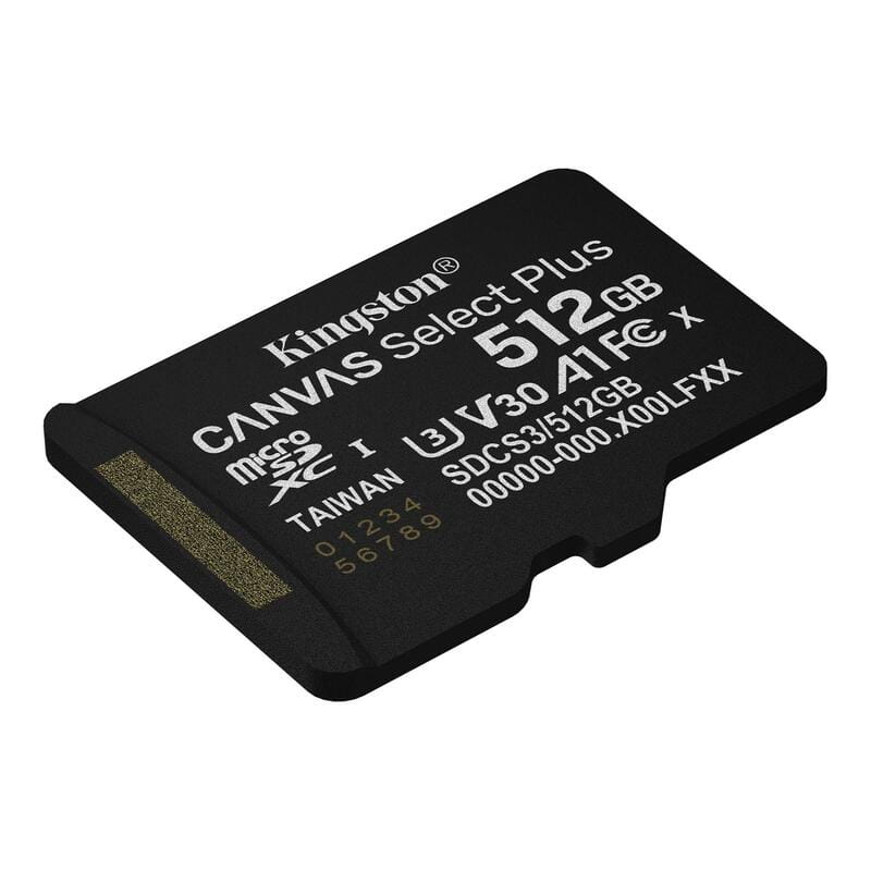 Карта памяти MicroSDXC 512GB UHS-I Class 10 Kingston Canvas Select Plus R150MB/s (SDCS3/512GBSP)