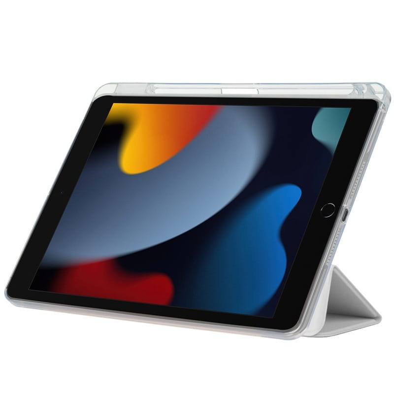 Чeхол-книжка BeCover Ultra Slim Origami Transparent с креплением Apple Pencil для Apple iPad 10.2 2019/2020/2021 Gray (711099)