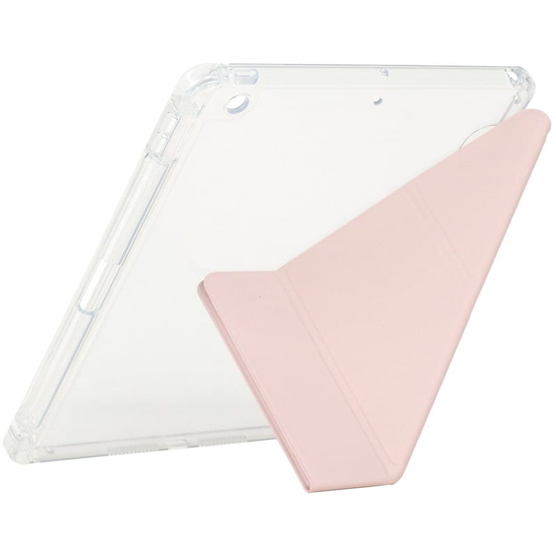 Чeхол-книжка BeCover Ultra Slim Origami Transparent с креплением Apple Pencil для Apple iPad 10.2 2019/2020/2021 Pink (711100)