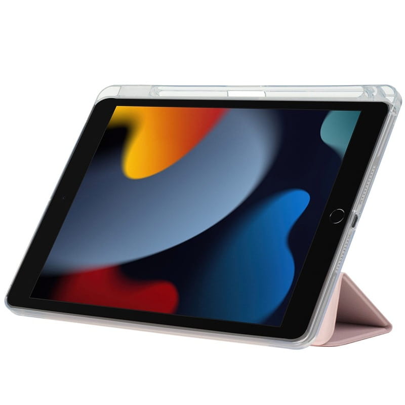 Чeхол-книжка BeCover Ultra Slim Origami Transparent с креплением Apple Pencil для Apple iPad 10.2 2019/2020/2021 Pink (711100)
