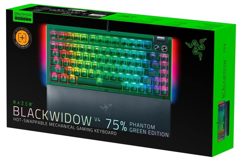 Клавиатура Razer BlackWidow V4 75% Phantom Green (RZ03-05003300-R3M1)