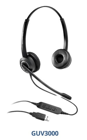 Гарнітура Grandstream GUV3000 USB 2.0 (HD звук, шумопридушення, регулятор гучності, для IP-телефонії)