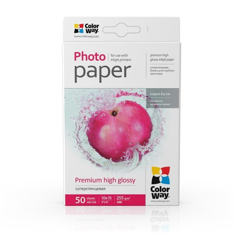 Фотобумага CW суперглянцевая 255г/м2 10х15см 50л (PSG2550504R)