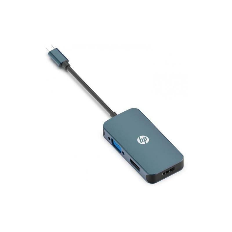 Переходник HP USB Type-C - DisplayPort+HDMI+VGA (M/F), Black (DHC-CT200)