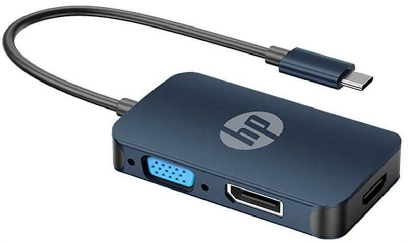 Перехідник HP USB Type-C - DisplayPort+HDMI+VGA (M/F), Black (DHC-CT200)