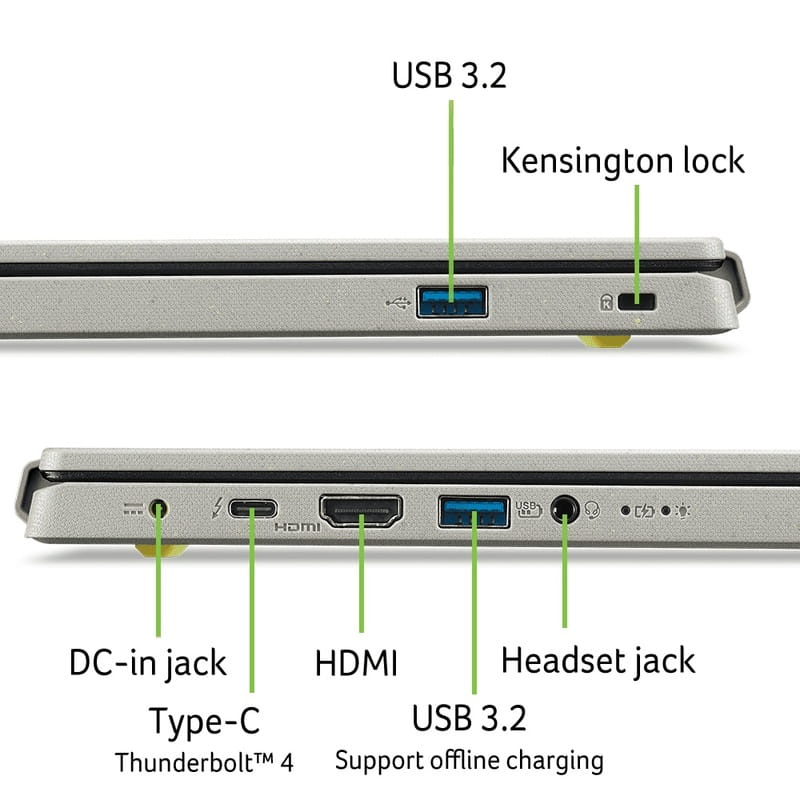 Ноутбук Acer Aspire Vero AV14-52P-516P (NX.KJSEU.003) Cobblestone Gray