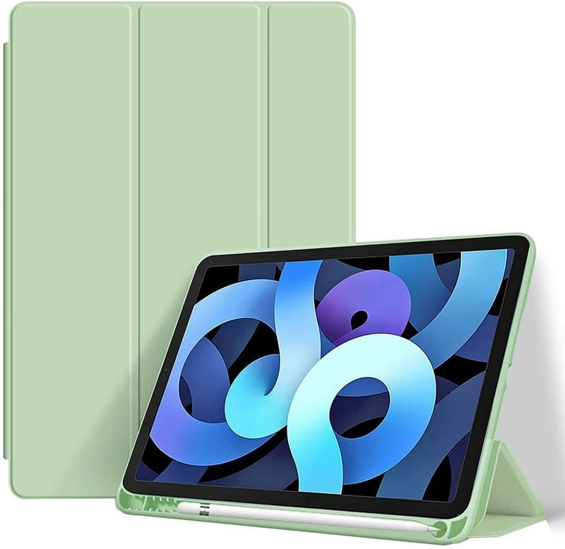 Чeхол-книжка BeCover Tri Fold Soft TPU с креплением Apple Pencil для Apple iPad Air (4/5) 2020/2022 10.9" Green (711107)