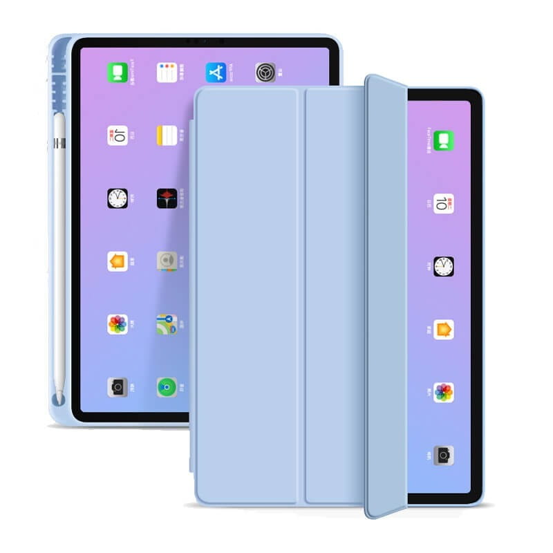 Чохол-книжка BeCover Tri Fold Soft TPU з кріпленням Apple Pencil для Apple iPad Air (4/5) 2020/2022 10.9" Light Blue (711108)