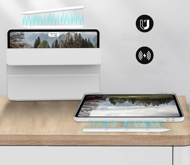 Чeхол-книжка BeCover Tri Fold Soft TPU с креплением Apple Pencil для Apple iPad Pro 11 2020/2021/2022 Gray (711111)