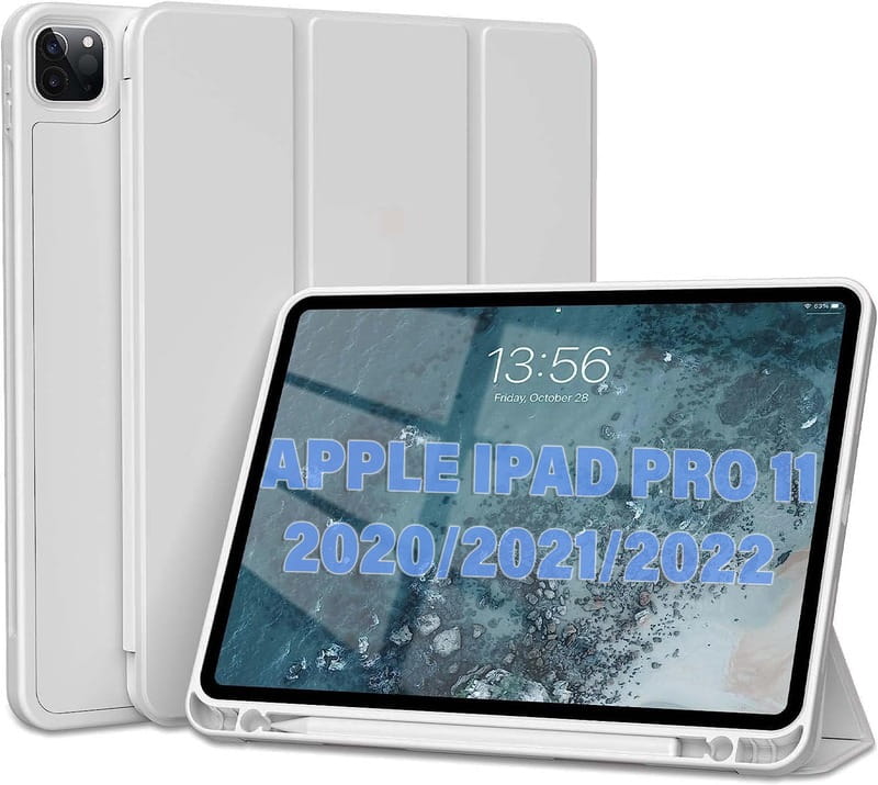Чeхол-книжка BeCover Tri Fold Soft TPU с креплением Apple Pencil для Apple iPad Pro 11 2020/2021/2022 Gray (711111)