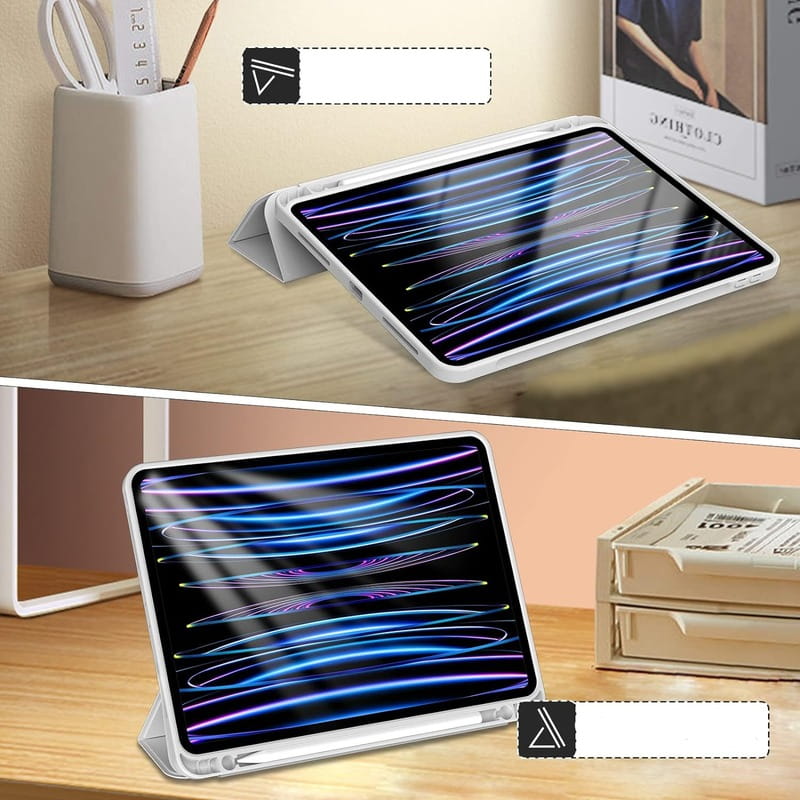 Чeхол-книжка BeCover Tri Fold Soft TPU с креплением Apple Pencil для Apple iPad Pro 11 2020/2021/2022 Gray (711111)