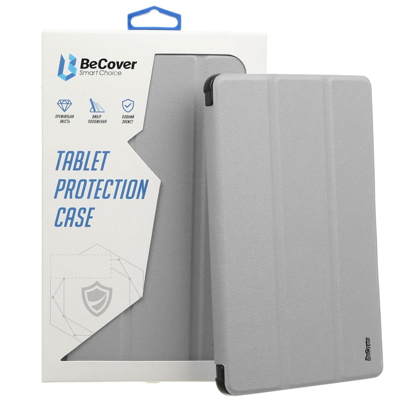 Чeхол-книжка BeCover Tri Fold Soft TPU с креплением Apple Pencil для Apple iPad Pro 11 2020/2021/2022 Gray (711111)