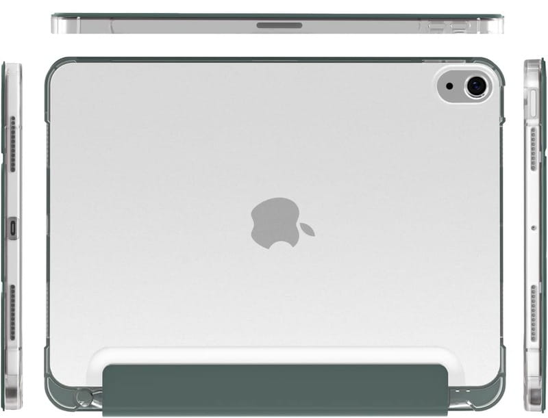 Чeхол-книжка BeCover Soft Edge с креплением Apple Pencil для Apple iPad Air (4/5) 2020/2022 10.9" Dark Green (711120)