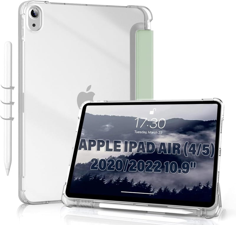 Чeхол-книжка BeCover Soft Edge с креплением Apple Pencil для Apple iPad Air (4/5) 2020/2022 10.9" Green (711121)