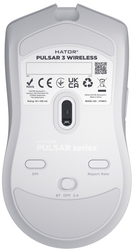 Мышь беспроводная Hator Pulsar 3 Wireless White (HTM631)
