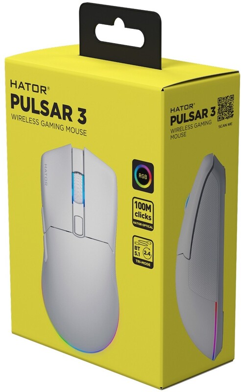 Мышь беспроводная Hator Pulsar 3 Wireless White (HTM631)