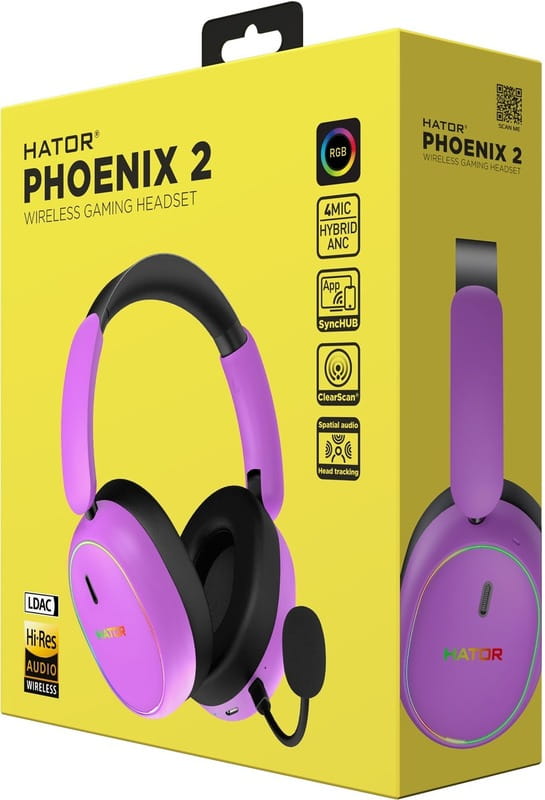 Гарнитура Hator Phoenix 2 Wireless Violet (ESH42)