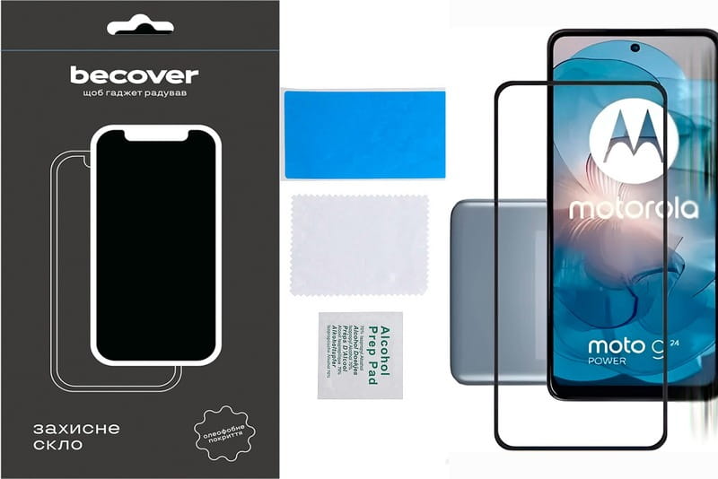 Захисне скло BeCover для Motorola Moto G24/G24 Power Black (710716)
