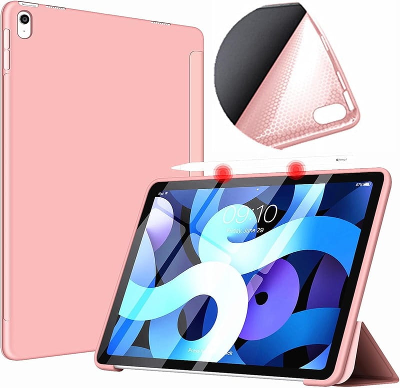 Чeхол-книжка BeCover Tri Fold Soft TPU Silicone для Apple iPad Air (4/5) 2020/2022 10.9" Pink (711133)
