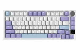 Клавиатура беспроводная Ajazz AK820 Pro Flying Fish Switch Purple RGB With Screen (AK820PRO-FF-PWB)_подарок