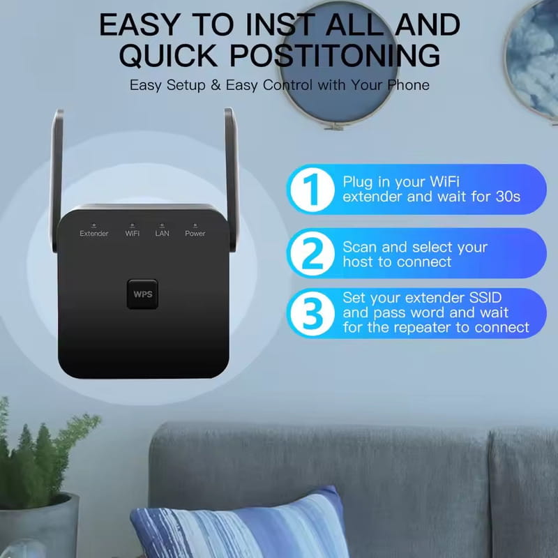 Точка доступа Fenvi Pro 300M Wi-Fi Repeater 2.4Ghz Network Expander