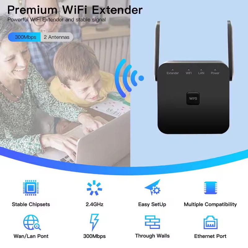 Точка доступа Fenvi Pro 300M Wi-Fi Repeater 2.4Ghz Network Expander