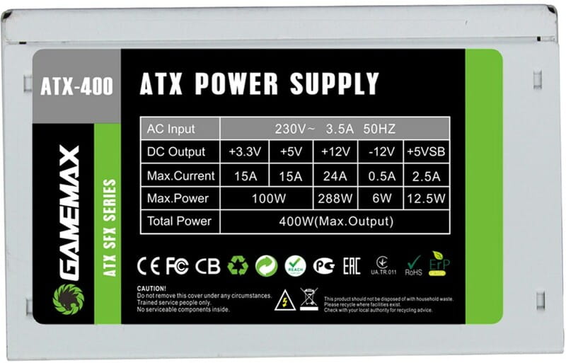 Блок живлення GameMax ATX-400W SFX