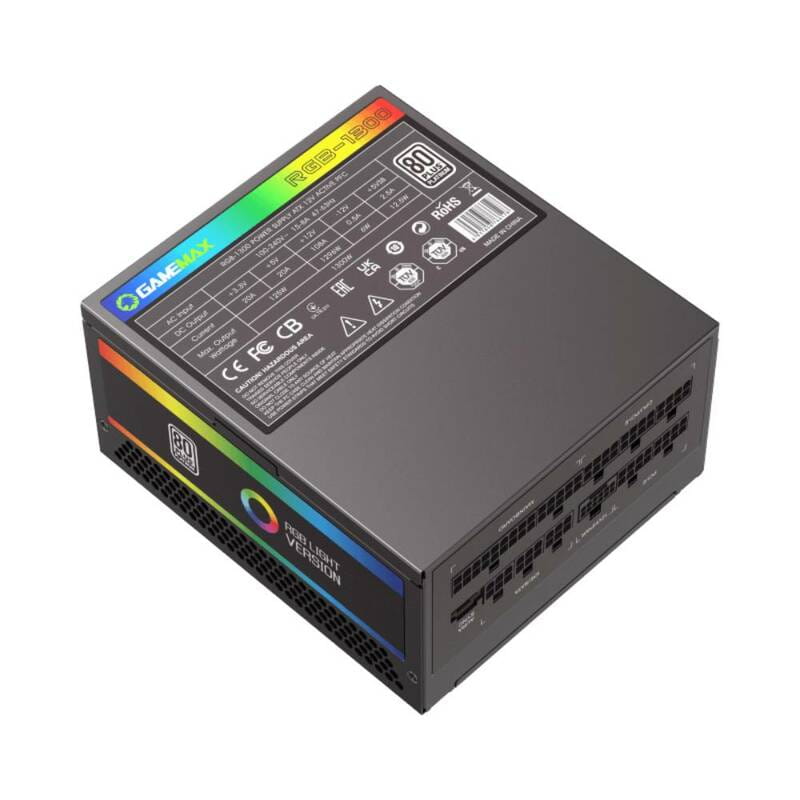Блок живлення GameMax RGB-1300 (ATX3.1 PCIe5.1) Black 1300W