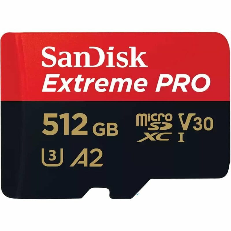 Карта пам`ятi MicroSDXC 512GB UHS-I U3 R200/W140MB/s SanDisk Extreme Pro V30 + SD-адаптер (SDSQXCD-512G-GN6MA)