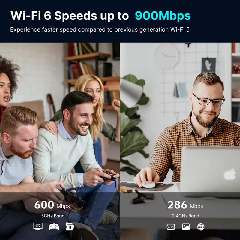 Беспроводной адаптер Fenvi FU-AX900В Wi-Fi 6, Bluetooth 5.3 Dual Band 2.4G 5G