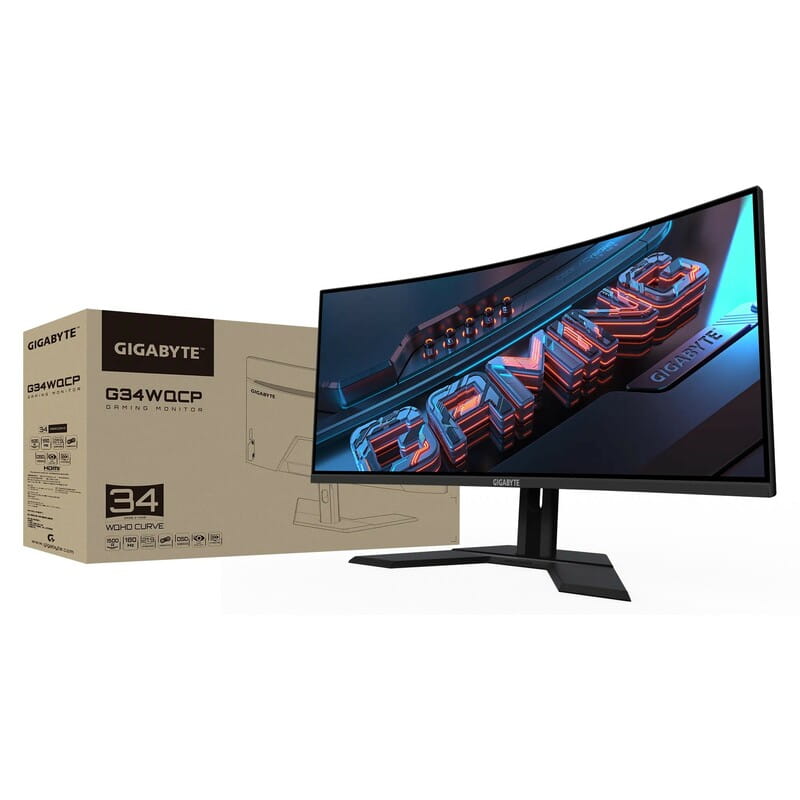 Монитор Gigabyte 34" Gaming G34WQCP VA Black 180Hz Curved