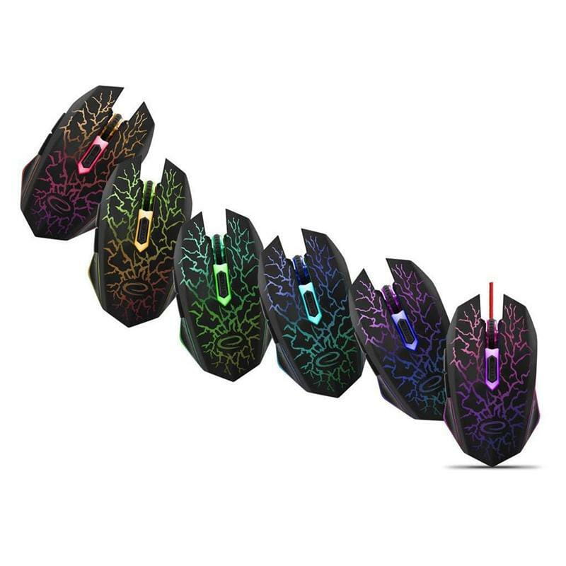 Мышь Esperanza MX211 Lightning (EGM211R) Black/Multicolor USB