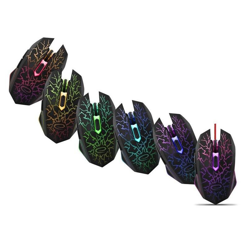 Мышь Esperanza MX211 Lightning (EGM211R) Black/Multicolor USB