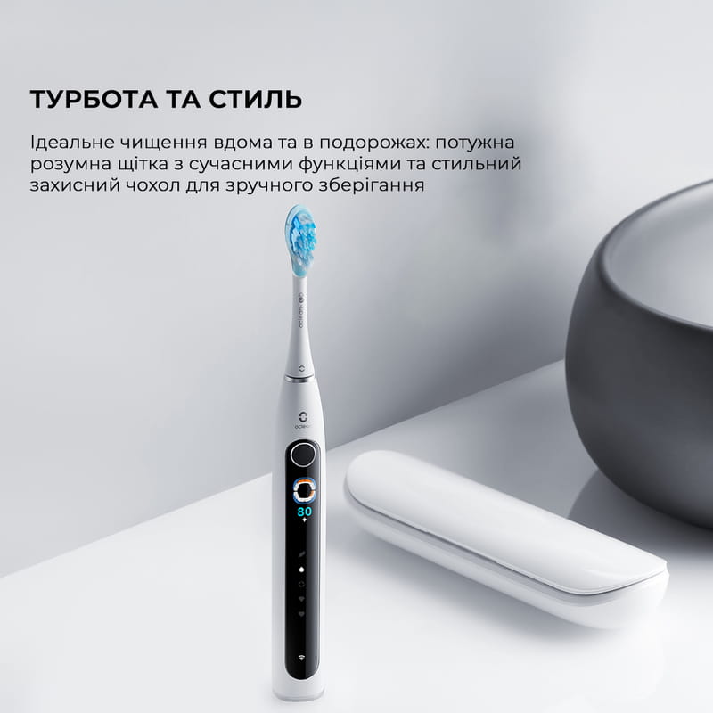 Розумна зубна електрощітка Oclean X Pro 20 Set Electric Toothbrush Black (6970810556964)