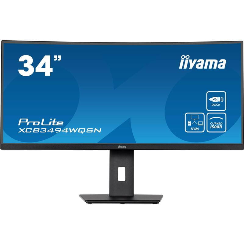 Монитор Iiyama 34" ProLite XCB3494WQSN-B5 VA Black 120Hz Curved