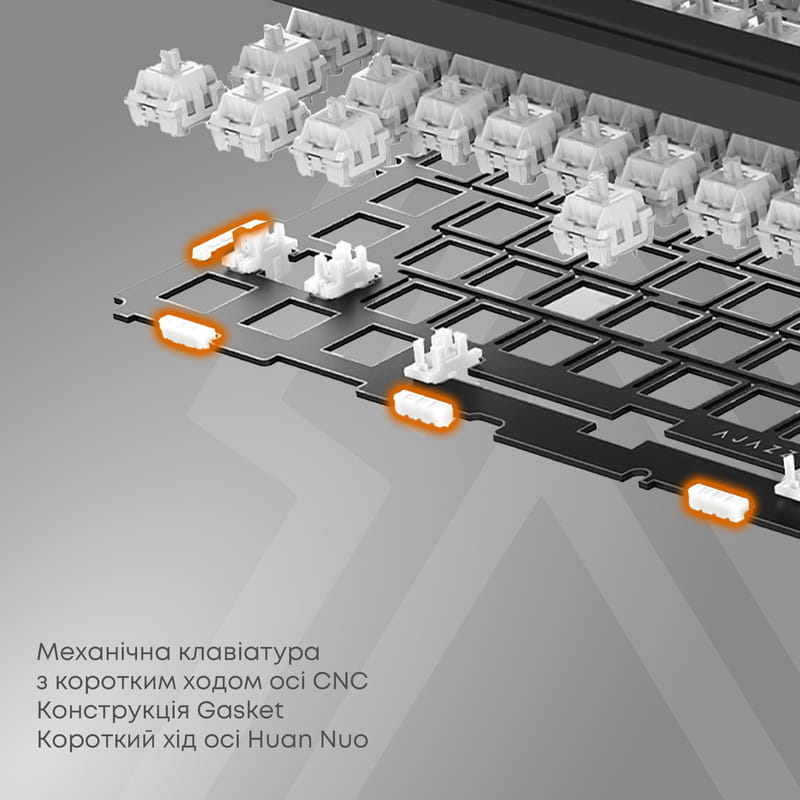 Клавиатура Ajazz AKP815 Huano Red Switch White (AKP815-R-WBO)