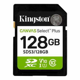 Карта памяти SDXC 128GB UHS-I Class 10 Kingston Canvas Select Plus R150MB/s (SDS3/128GB)