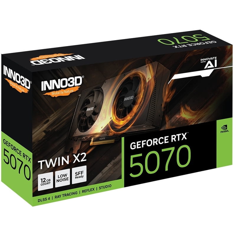 Вiдеокарта GF RTX 5070 12GB GDDR7 Twin X2 Inno3D (N50702-12D7-195064N)