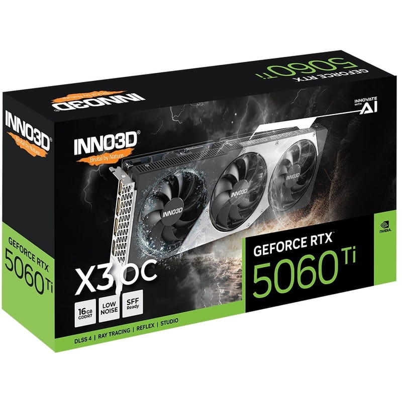 Вiдеокарта GF RTX 5060 Ti 16GB GDDR7 X3 OC Inno3D (N506T3-16D7X-191073L)