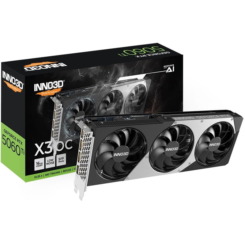 Вiдеокарта GF RTX 5060 Ti 16GB GDDR7 X3 OC Inno3D (N506T3-16D7X-191073L)