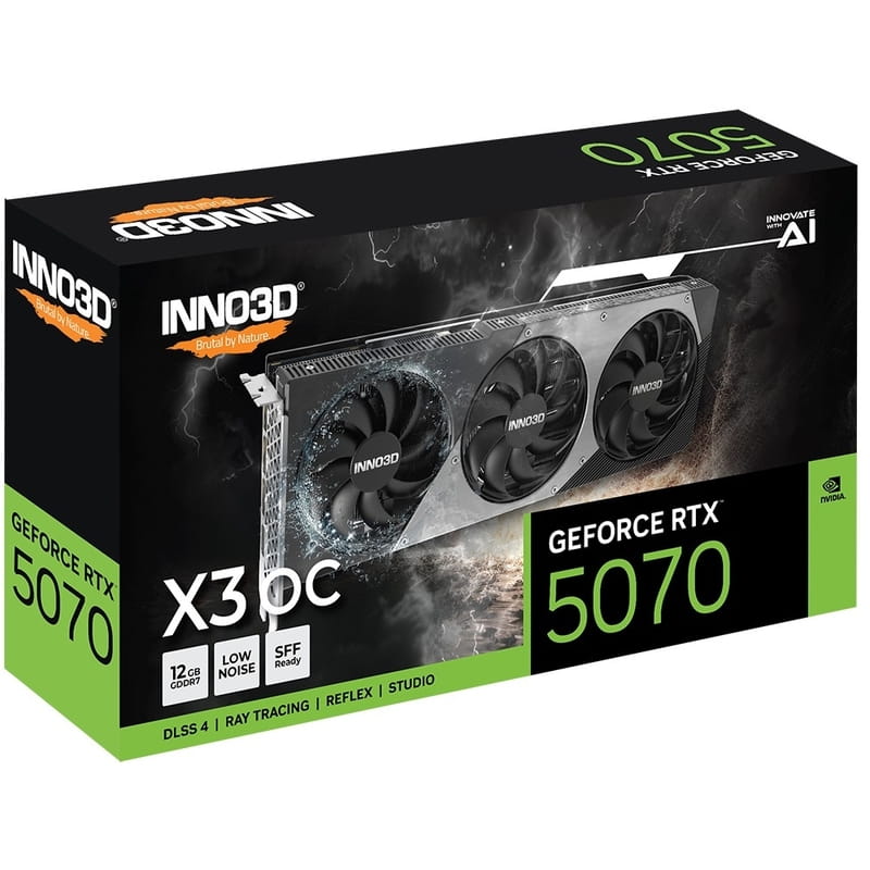 Вiдеокарта GF RTX 5070 12GB GDDR7 X3 OC Inno3D (N50703-12D7X-195064L)