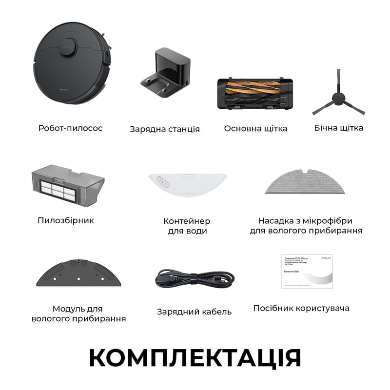 Робот-пылесос Dreame D20 Black (RLD35GA-bl)