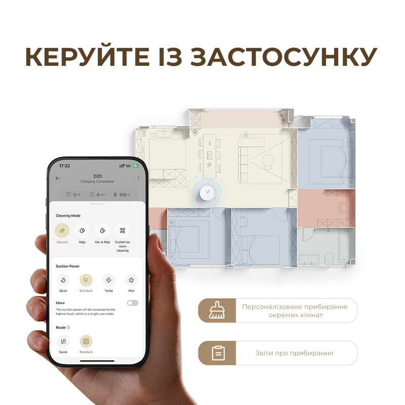 Робот-пилосос Dreame D20 White (RLD35GA)