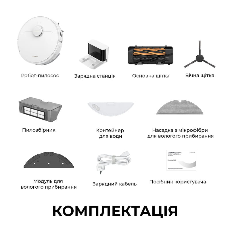 Робот-пилосос Dreame D20 White (RLD35GA)