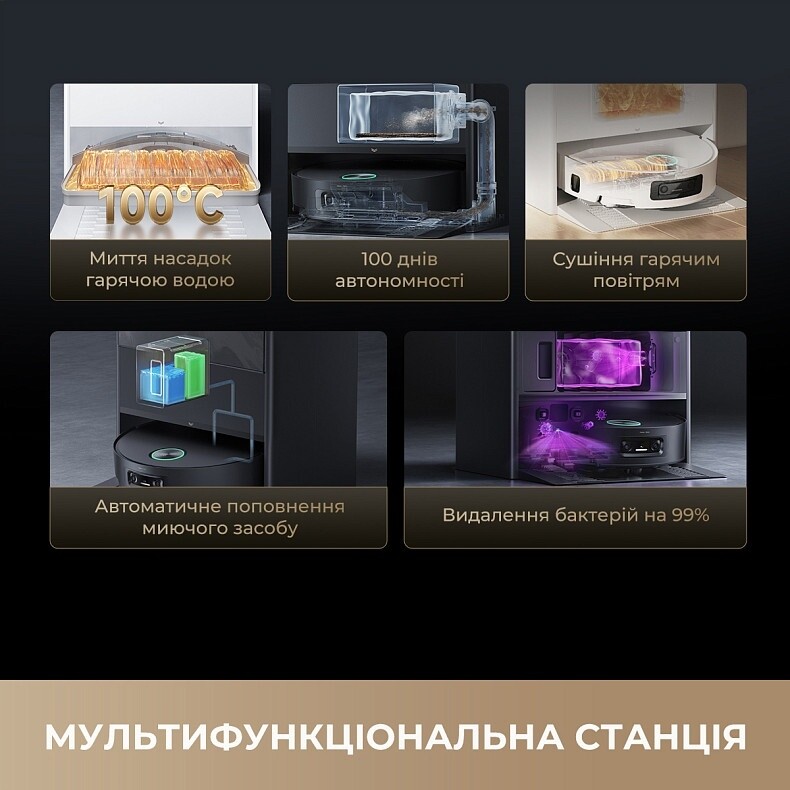 Робот-пилосос Dreame Aqua 10 Ultra Track Complete Black (RLR81CE-1-BL)