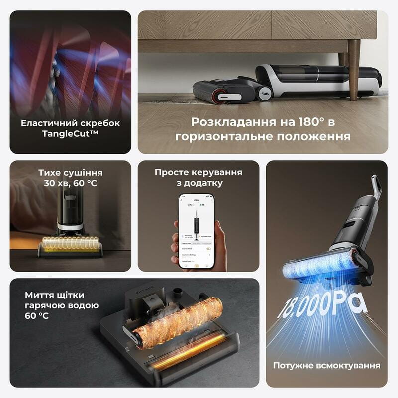 Аккумуляторный моющий пылесос Dreame Wet & Dry Vacuum Cleaner H14 AE (HHR30E)